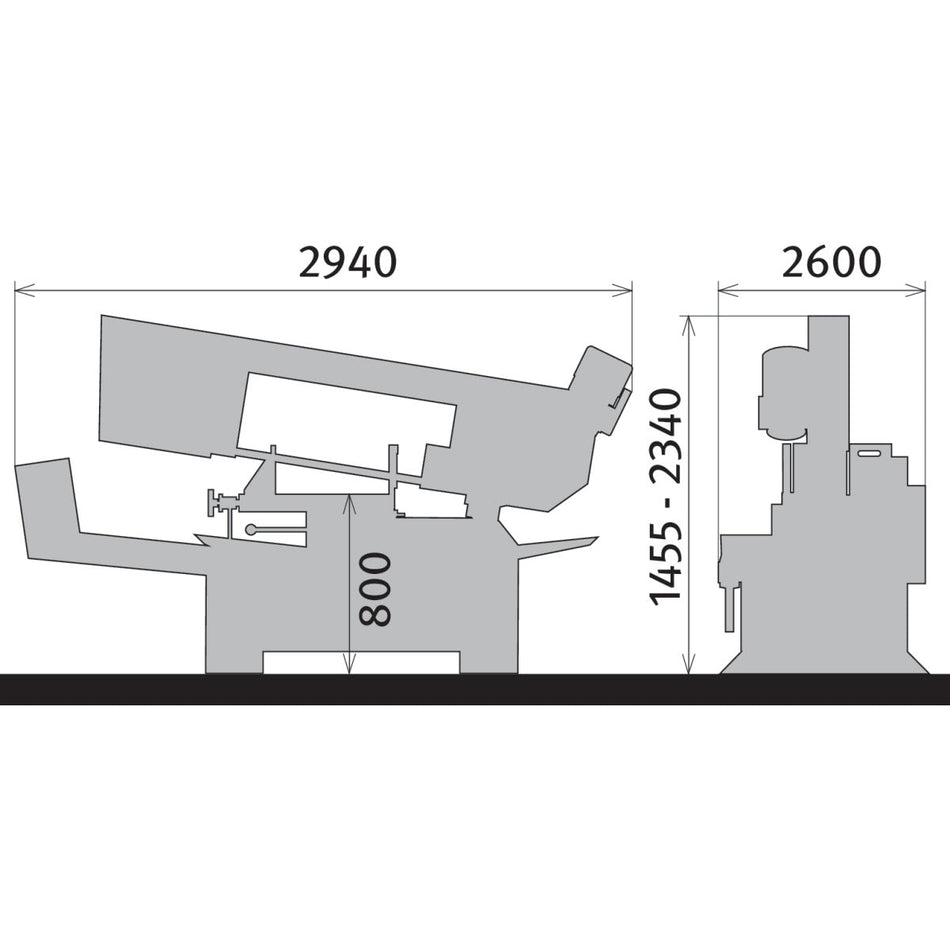 Helautomatisk Bandsåg 360x500 CNC-G