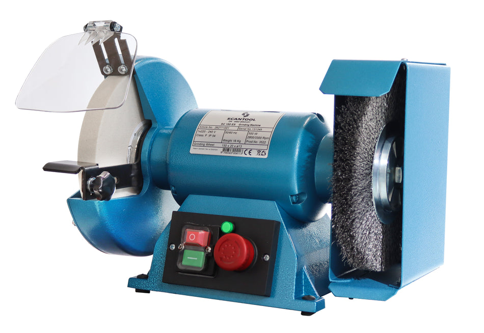 Bench grinder with a steel brush
SC 150ES